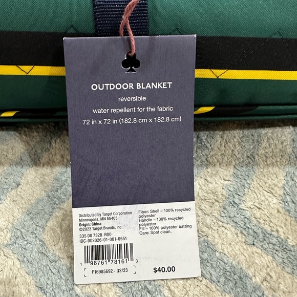 Rowing Blazers X Target Outdoor Picnic Blanket NWT - Picture 4 of 4